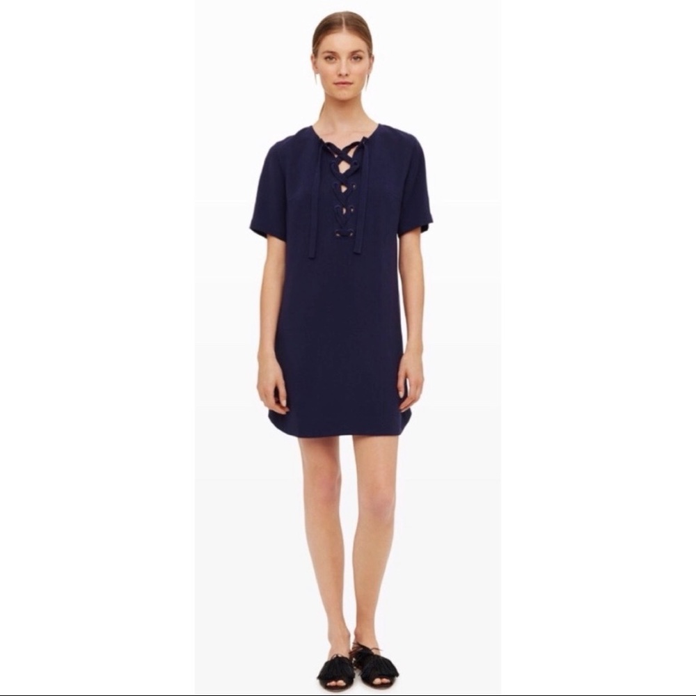 Club Monaco Seona Tie Up Dress - Navy